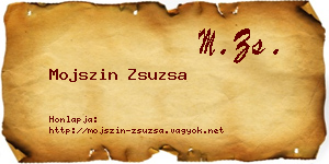 Mojszin Zsuzsa névjegykártya